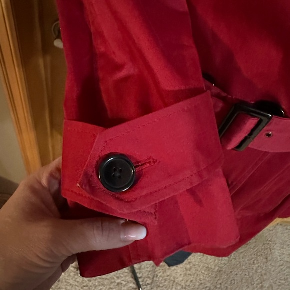 Red Belted Trenchcoat - Picture 6 of 7